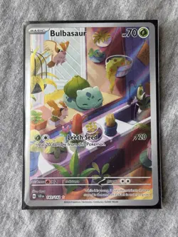 Pokemon Bulbasaur 143/142 Sv07 Stellar Crown Illustration Rare Holo Full Art EN - Image 1