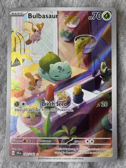 Pokemon Bulbasaur 143/142 Sv07 Stellar Crown Illustration Rare Holo Full Art EN - Image 2