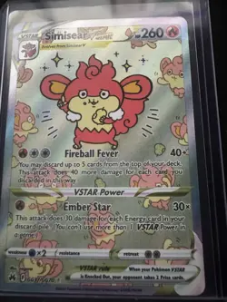 Pokemon TCG Simisear VSTAR GG37/GG70 Crown Zenith Galarian Gallery Ultra Rare H… - Image 1