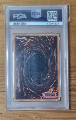 Yugioh Haunted Mine Blue Eyes White Dragon GLD5 Ghost Rare PSA 9 - Image 2