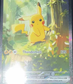 Pokemon Pikachu EX Full Art Holo Rare Card 276/217 ASC EN English 2016 - Image 2