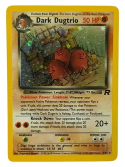 Dark Dugtrio - 6/82 Team Rocket 2000 WOTC - Holo - Pokemon TCG - Image 1