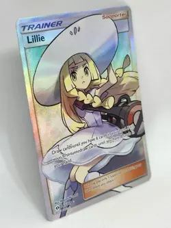 Lillie 147/149 Ultra Rare Full Art Holo Pokemon Sun & Moon Base Set Trainer NM - Image 2