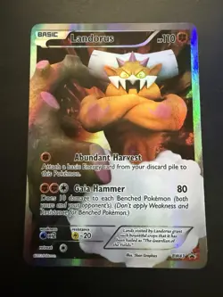 Pokemon TCG Landorus BW43 Black & White Promo Ultra Rare Card LP - Image 1