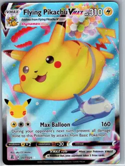 Flying Pikachu VMAX 007/025 Celebrations - Pokemon Card - NM - Image 1