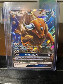 Pokemon Tauros GX 180 HP Ultra Rare Full Art Holo SM Base Set 100/149 2017 - Image 1