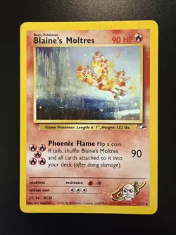 Blaine's Moltres Gym Heroes Holo Rare 11/132 Pokemon - Image 1