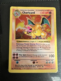 1999 Pokemon Game Shadowless #4 Charizard - Holo - Image 1