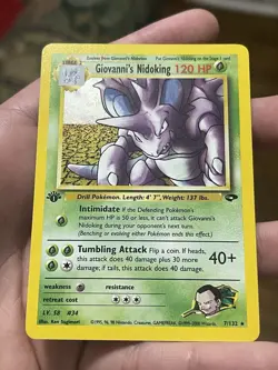 Pokemon Card - Giovanni's Nidoking 1st Edition Gym Challenge 7/132 Holo Rare - Image 2