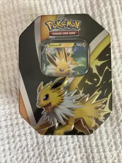 Pokemon TCG - Eevee Evolutions Tin - Jolteon V - New & Sealed - Image 1