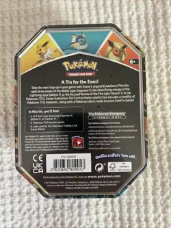 Pokemon TCG - Eevee Evolutions Tin - Jolteon V - New & Sealed - Image 2