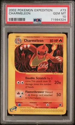 2002 POKEMON EXPEDITION BASE SET 73/165 CHARMELEON PSA 10 *** POP 78 *** - Image 1