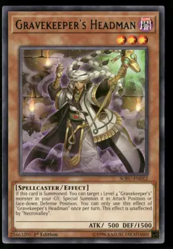 Gravekeeper's Headman SOFU-EN012 Rare Yu-Gi-Oh 1st Edition Near Mint - Image 1