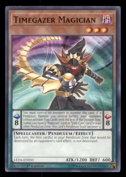 Yugioh Timegazer Magician #LED6-EN050 Legendary Duelists: Magical Hero LP - Image 1