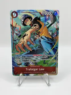 One Piece CCG Trafalgar Law OP14-009 Alt Art SR - English - PACK FRESH MINT - Image 1