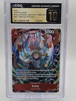 CGC Pristine 10 Koby PRB02-001 Premium Booster Best Vol.2 One Piece Alt Art - Image 1