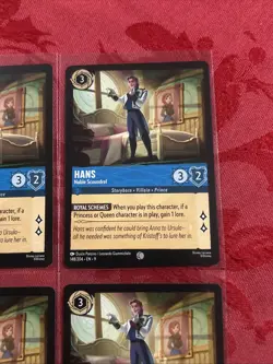 4x Disney Lorcana Fabled - Hans - Noble Scoundrel - 148/204 - M/NM x4 - Image 2