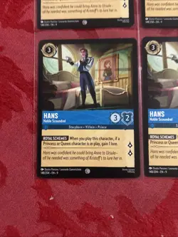 4x Disney Lorcana Fabled - Hans - Noble Scoundrel - 148/204 - M/NM x4 - Image 4