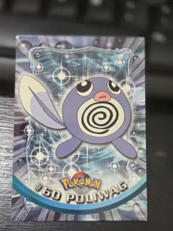 Pokemon Card Poliwag #60 TOPPS Series - NON-HOLO - NM Green Label - Image 1
