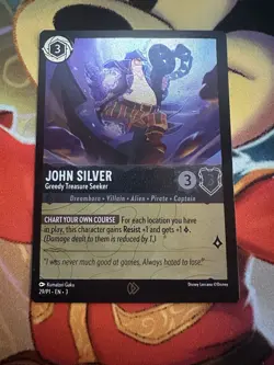 John Silver - Greedy Treasure Seeker 29/P1 Disney Lorcana Promo Card NM - Image 2