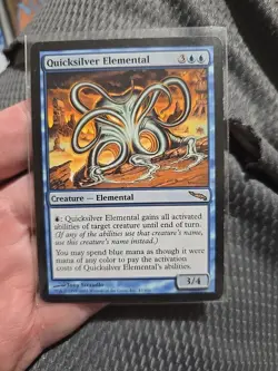 MTG Mirrodin - Quicksilver Elemental Card - Great MP - Image 1