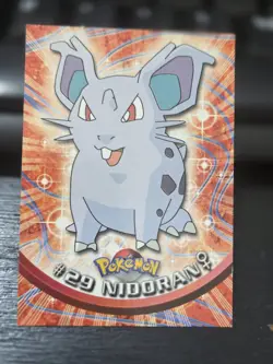 Pokemon Card Nidoran #29 TOPPS Series - NON-HOLO - NM Green Label - Image 1