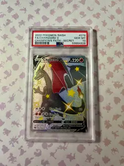 PSA 10 Charizard V 79/73 Secret Rare Champions Path Holo Pokemon Card - Image 1