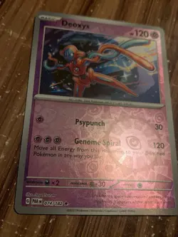 Deoxys 74/182 Reverse Holo Pokemon TCG Paradox Rift Card Lp Rare - Image 3