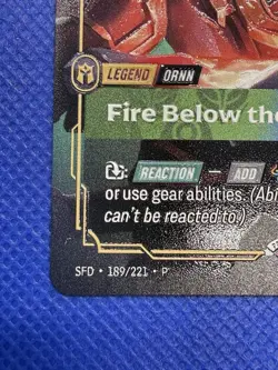 Riftbound METAL Card - Ornn Fire Below The Mountain - Vegas Prize Wall Exclusive - Image 4