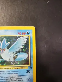 Pokemon TCG 1999 Fossil Articuno Holo Rare Card 2/62 - Image 3