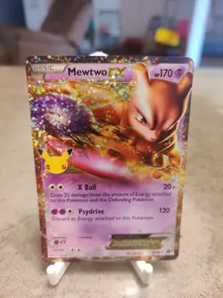 Pokemon Celebrations 25th Anniversary Card Mewtwo EX 54/99 Ultra RARE - Image 1