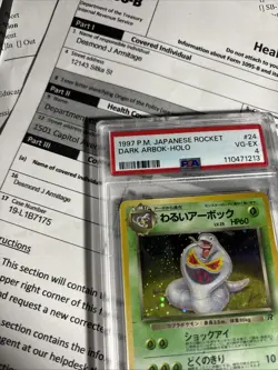 Pokemon TCG Holo Ultra Rare Dark Arbok Card 2/82 PSA 4 - Image 2