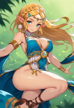 Beautiful Waifu Card - Zelda- Fan Art Lewd Card - Image 1