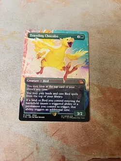 Traveling Chocobo Borderless Final Fantasy MTG NM - Image 1