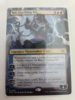 mtg, Ral, Crackling Wit (Borderless) -Bloomburrow Regular NM - Image 1