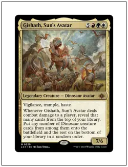 1x Gishath, Sun's Avatar, The Lost Caverns of Ixalan Magic the Gathering, MTG NM - Image 1