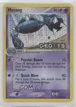 Metang Reverse Foil Pokemon EX Deoxys #40 2005 - Image 1
