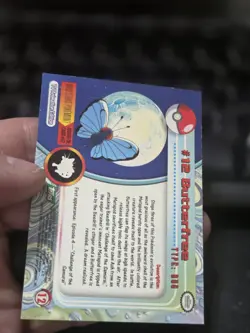 Pokemon Card Butterfree #12 TOPPS Series - NON-HOLO - NM Green Label - Image 2