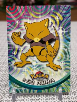 1999 Topps Pokemon #63 Abra (TV Animation Series 1) 2nd Print Black Logo NM - Image 1