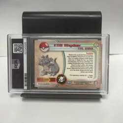 2000 Topps Pokemon TV Animation Series 2 #112 Rhydon Foil Blue Logo PSA 9 MINT! - Image 2