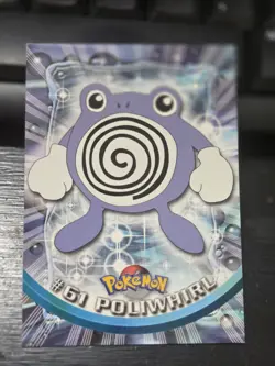 Pokemon Card Poliwhirl #61 TOPPS Series - NON-HOLO - NM Green Label - Image 1