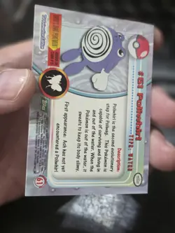 Pokemon Card Poliwhirl #61 TOPPS Series - NON-HOLO - NM Green Label - Image 2