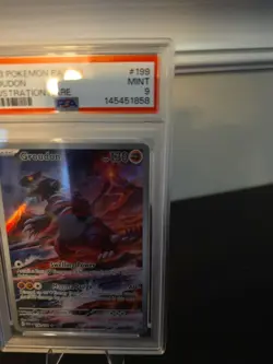 2023 POKEMON GROUDON-PARADOX RIFT ILLUSTRATION RARE #199 PSA 9 - Image 3