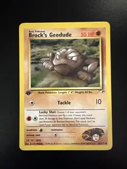 Brock’s Geodude - Gym Heroes 38/132 - Uncommon - 1st Edition Pokemon - Image 1