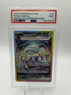 Pokemon 2024 Terapagos ex 170/142 Special Illustration Rare Stellar Crown PSA 9 - Image 1