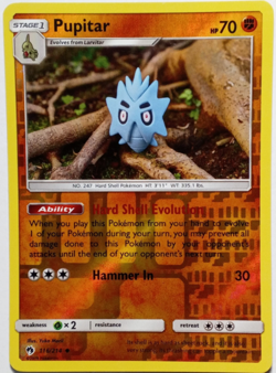 Pokemon - Pupitar 116/214 - Lost Thunder - Reverse Holo - NM/M - Image 1