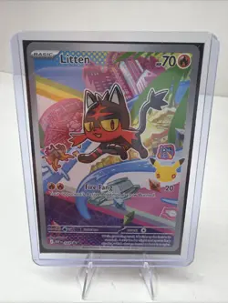 Litten My First Partner Illustration Collection Pokemon 30th - Image 1