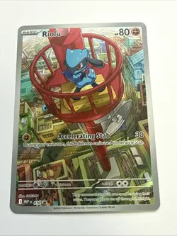 Pokemon TCG Riolu Black Star Promo Full Art #10 Mega Evolution Holo - Image 1
