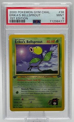2000 POKEMON GYM CHALLENGE #38 ERIKA'S BELLSPROUT 1ST EDITION PSA 9 MINT - Image 1