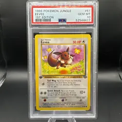 1999 Pokemon Jungle 1st Edition Eevee #51 PSA 10 GEM MINT - Image 1